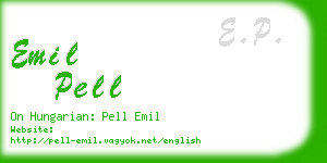 emil pell business card